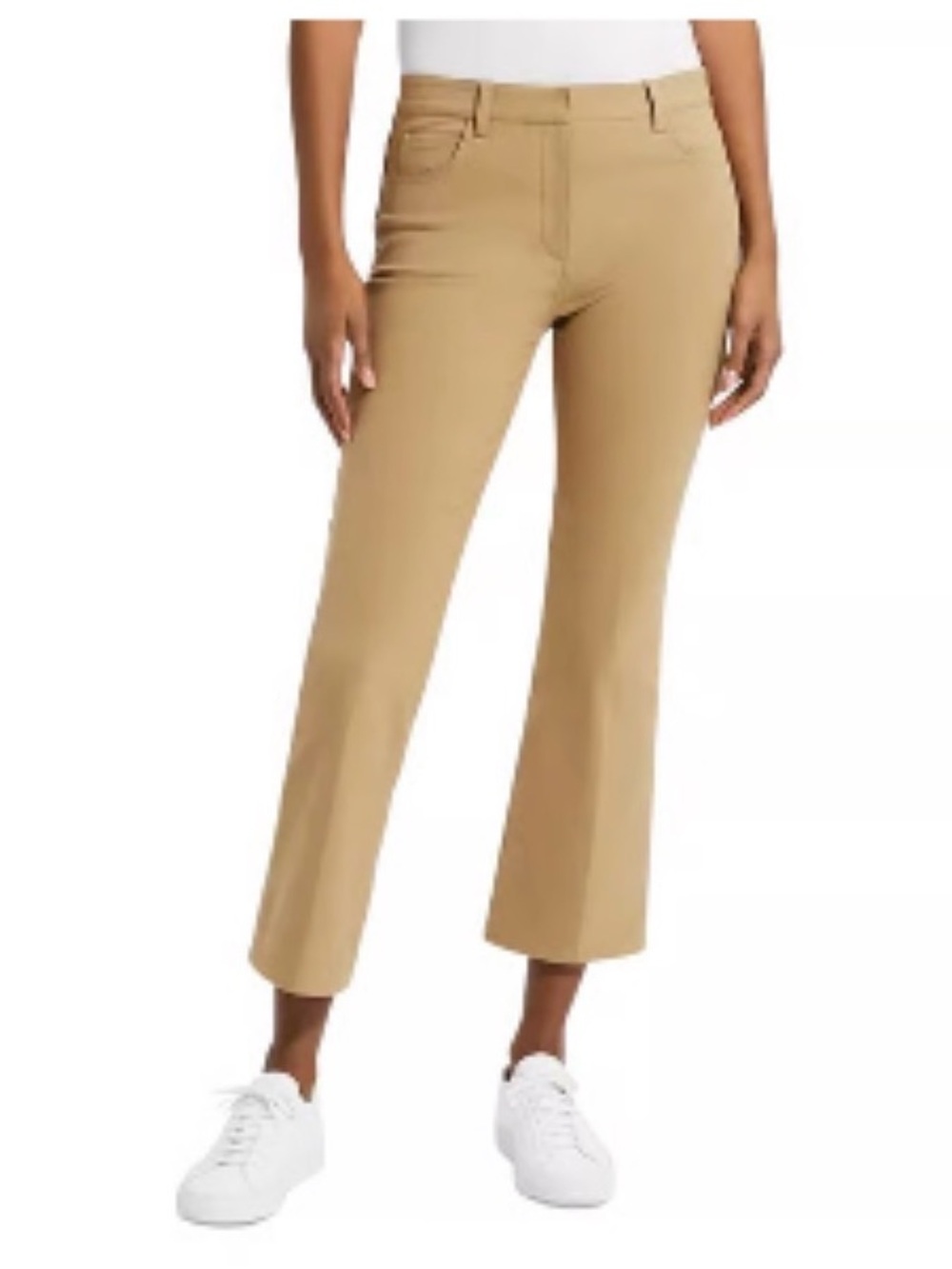 Theory Women's 5-Pocket Kick Pant in Stretch Cotton Size 4. Color Camel‎